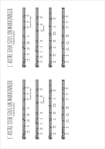 L'autre jour sous un marronnier Partition gratuite